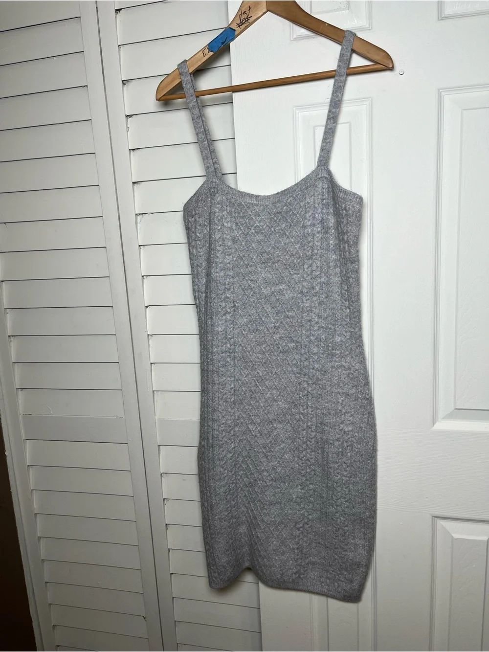 House of Harlow 1960 Cable Knit Sweater Tank Top Dress Size L